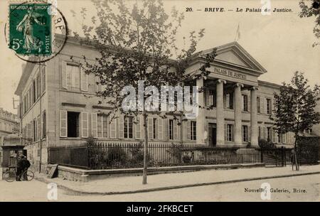 BRIVE-LA-GAILLARDE. Französische Abteilung: 19- Corrèze. Region: Nouvelle-Aquitaine (ehemals Limousin). Postkarte Ende des 19. Jahrhunderts - Anfang des 20. Jahrhunderts Stockfoto