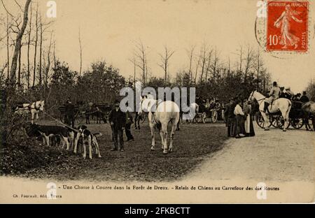 DREUX. Land: Frankreich. Abteilung: 28 - Eure-et-Loir. Region: Centre-Val de Loire. Alte Postkarte, Ende 19. - Anfang 20. Jahrhundert. Stockfoto