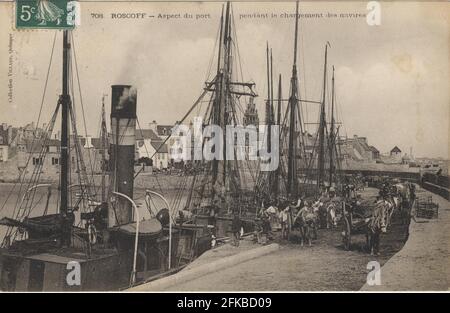 ROSCOFF. Französische Abteilung: 29 - Finistère. Region: Bretagne. Postkarte Ende des 19. Jahrhunderts - Anfang des 20. Jahrhunderts