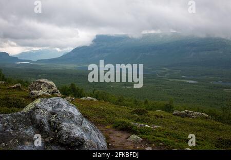 Kungsleden Trail, zwischen Aktse und Parte, Schwedisch Lappland Stockfoto