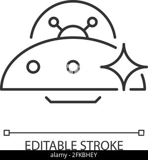 Lineares UFO-Symbol Stock Vektor