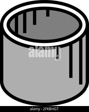 Well Ringe konkrete Farbe Symbol Vektor Illustration Stock Vektor