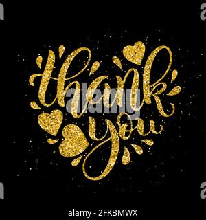 Dankesschriftzug. Handgezeichnete Kalligraphie. Vektor Stock Vektor