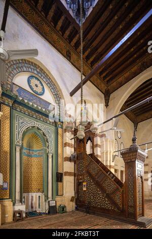 Moschee des Imam al-Shafi'i, 19. Jahrhundert Mamluk Wiederbelebung Gebäude, Kairo, Ägypten Stockfoto