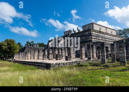 Präkolumbianische Stadt, Chichen Itza, UNESCO-Weltkulturerbe, Yucatan, Mexiko, Nordamerika Stockfoto