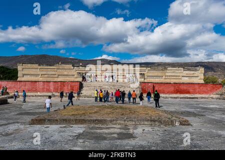 Archäologische Stätte von Mitla aus der Zapotec-Kultur, San Pablo Villa de Mitla, Oaxaca, Mexiko, Nordamerika Stockfoto