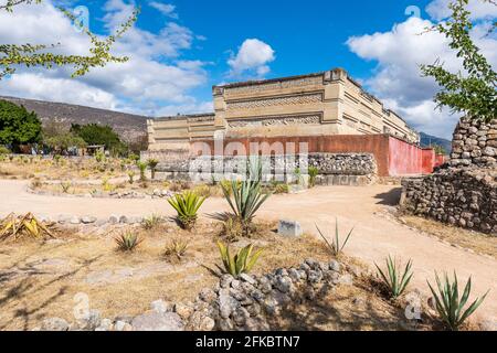 Archäologische Stätte von Mitla aus der Zapotec-Kultur, San Pablo Villa de Mitla, Oaxaca, Mexiko, Nordamerika Stockfoto