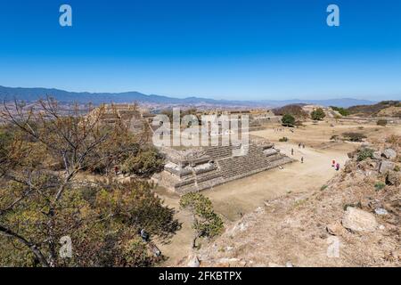 Monte Alban, UNESCO-Weltkulturerbe, Oaxaca, Mexiko, Nordamerika Stockfoto