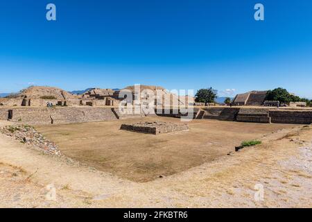 Monte Alban, UNESCO-Weltkulturerbe, Oaxaca, Mexiko, Nordamerika Stockfoto