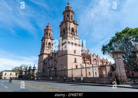Kathedrale von Morelia, UNESCO-Weltkulturerbe, Morelia, Michoacan, Mexiko, Nordamerika Stockfoto