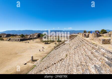 Monte Alban, UNESCO-Weltkulturerbe, Oaxaca, Mexiko, Nordamerika Stockfoto