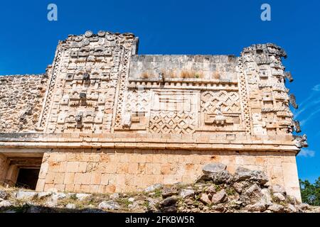 Die Maya-Ruinen von Uxmal, UNESCO-Weltkulturerbe, Yucatan, Mexiko, Nordamerika Stockfoto