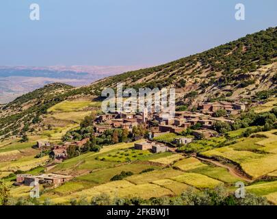 Tizi Ait Barka Village im Atlasgebirge, Region Marrakesch-Safi, Marokko, Nordafrika, Afrika Stockfoto