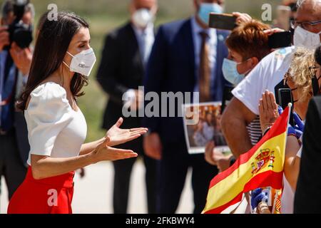 Königin Letizia nimmt am 20. April 2021 an der Schule von Guadalentin in Totana, Murcia, Spanien, Teil. Foto von Archie Andrews/ABACAPRESS.COM Stockfoto