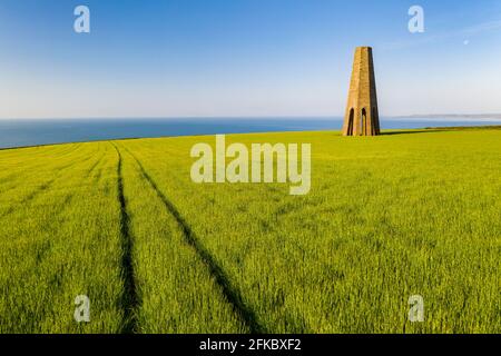 The Daymark, ein achteckiges Leuchtfeuer in der Nähe von Dartmouth, Devon, England, Großbritannien, Europa Stockfoto