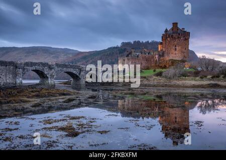 Eilean Donan Castle am Loch Duich in den schottischen Highlands, Schottland, Großbritannien, Europa Stockfoto