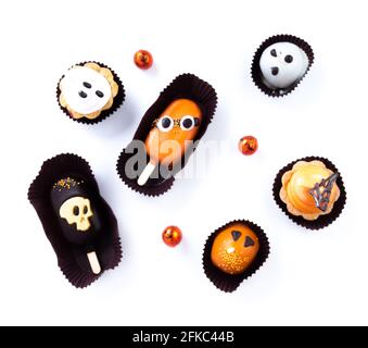 Set aus Halloween Süßigkeiten, Süßigkeiten und Eiscreme Stockfoto