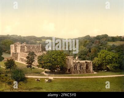 Furness Abbey, Barrow-in-Furness, Cumbria um 1890-1900 Stockfoto