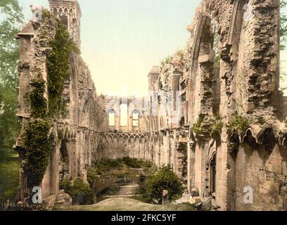 Glastonbury Abbey, Somerset um 1890-1900 Stockfoto