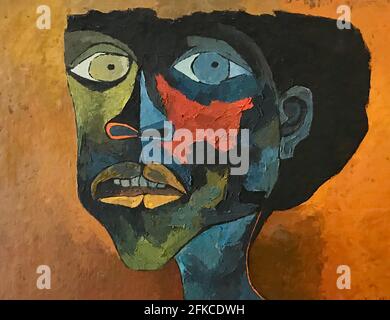 Ein Beispiel kubistischer Kunst des ecuadorianischen Malers Oswaldo Guayasamín (1919-1999). Museo Guayasamin, Ecuador Stockfoto