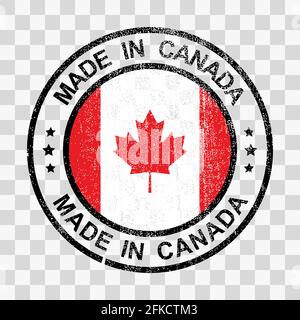 Made in Canada Stempel im Grunge-Stil isoliert Distressed Ikone Vorlage für Ihr Design Stock Vektor
