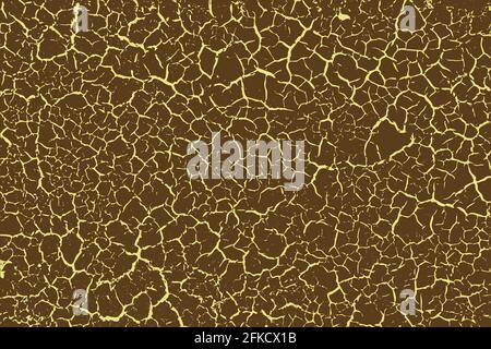Trockene rissige Erdstruktur, Vektorhintergrund. Vorlage für Ihr Design Stock Vektor