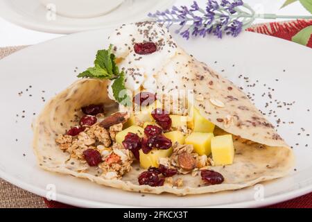 Leckeres, gesundes Frühstück. Stockfoto