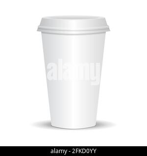 3d realistische Papierkaffee. Vektorgrafik. Vorlage für Ihr Design Stock Vektor