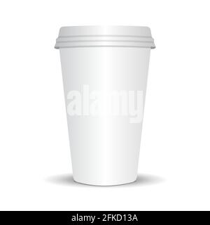 3d realistische Papierkaffee. Vektorgrafik. Vorlage für Ihr Design Stock Vektor