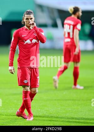 Bremen, Deutschland. 30. Apr 2021. firo: DFB-Cup-Halbfinale 04/30/2021 SV Werder Bremen - RB Leipzig Marcel Sabitzer (Leipzig) Quelle: dpa/Alamy Live News Stockfoto