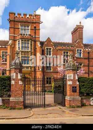 Ridley Hall Cambridge, eine Kirche von England Offene evangelikale theologische Hochschule. Gegründet 1881 und benannt nach dem anglikanischen Märtyrer Nicholas Ridley, Stockfoto