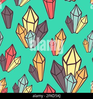 Schöner Edelstein wiederholter Hintergrund für Print-Design, Stoff, Textil, Tapete, Geschenkpapier, Hintergrund. Stock Vektor