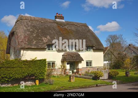 Reethütte im Dorf Tarrant Monkton, Dorset Stockfoto