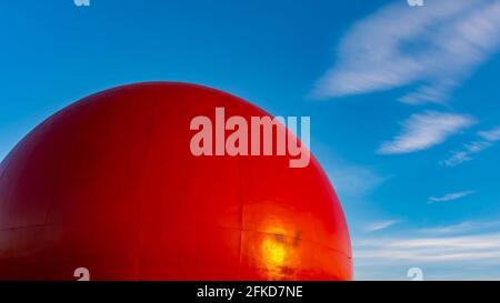 Blick auf das Gibeau Orange Julep Restaurant bei Sonnenuntergang Stockfoto