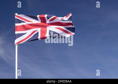 Flagge von United Kingdon Union Jack Stockfoto