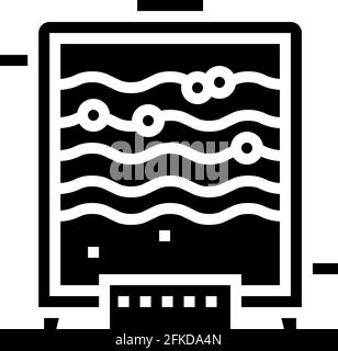 Zucht pharmazeutische Produktion Glyphen Symbol Vektor Illustration Stock Vektor