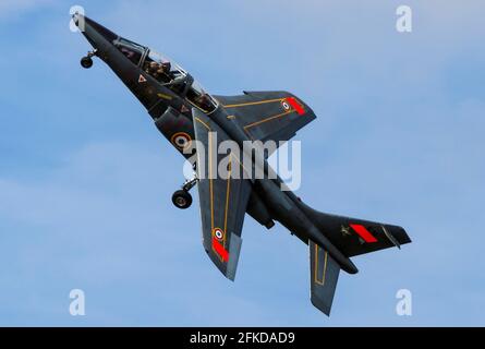 Dassault Dornier Alpha Jet E leichter Angriffsjet und fortschrittliches Jet-Trainer-Flugzeug bei der Royal International Air Tattoo 2007. RIAT, RAF Fairford Stockfoto