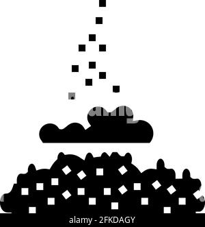 Medizinische Pulver pharmazeutische Produktion Glyphen Symbol Vektor Illustration Stock Vektor