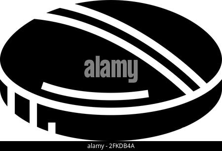 Abbildung des Glyphen-Symbols für Tablettenmedikament in der pharmazeutischen Produktion Stock Vektor