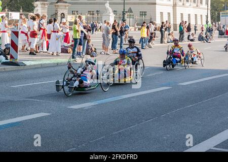 Läufer beim 36. Berlin-MARATHON, Deutschland. Stockfoto