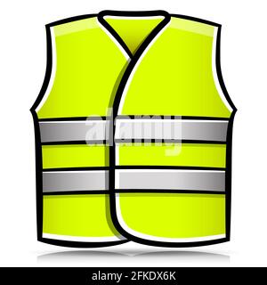 Vektor-Illustration der gelben Weste isoliert Cartoon Stock Vektor