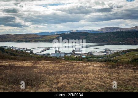 Royal Navy HM Naval Base Clyde Es ist die Marine Hauptsitz in Schottland, Großbritannien Stockfoto