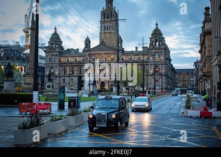 Glasgow City Chambers am George Square im Stadtzentrum von Glasgow, Schottland. Stockfoto