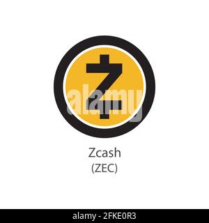 Zcash Dezentrale Blockchain Internet-of-Things-Zahlungen Kryptowährung Vektor-Logo-Symbol Stock Vektor