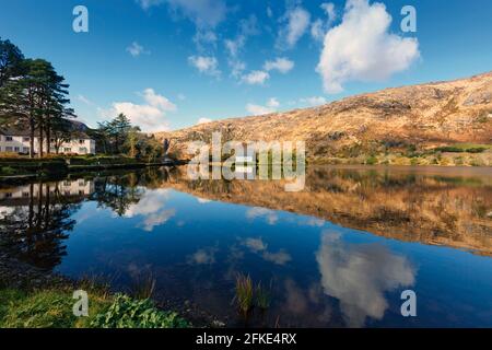 Gougane Barra, County Cork, West Cork, Republik Irland. Irland. St. Finbarr's Oratorium. Das Oratorium an der malerischen Stelle ist die letzte Bestimmung Stockfoto