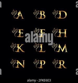 Ein Vektor Illustration eines Beauty Girl Monogram Initial Letters Stock Vektor
