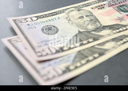 American Dollar Banknoten Geld. Finanzkonzept. Stockfoto