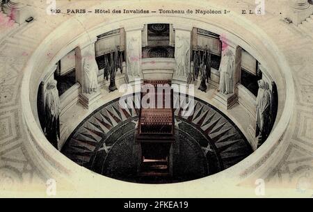 tombeau de Napoléon 1er, Empereur des Français sous le Dôme des Invalides à Paris Stockfoto