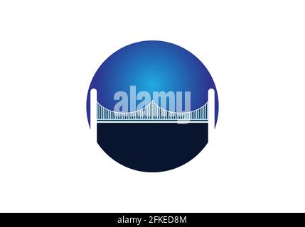 Bridge Logo Symbol Vektor Illustration Design Vorlage Stock Vektor