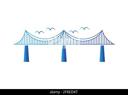 Bridge Logo Symbol Vektor Illustration Design Vorlage Stock Vektor